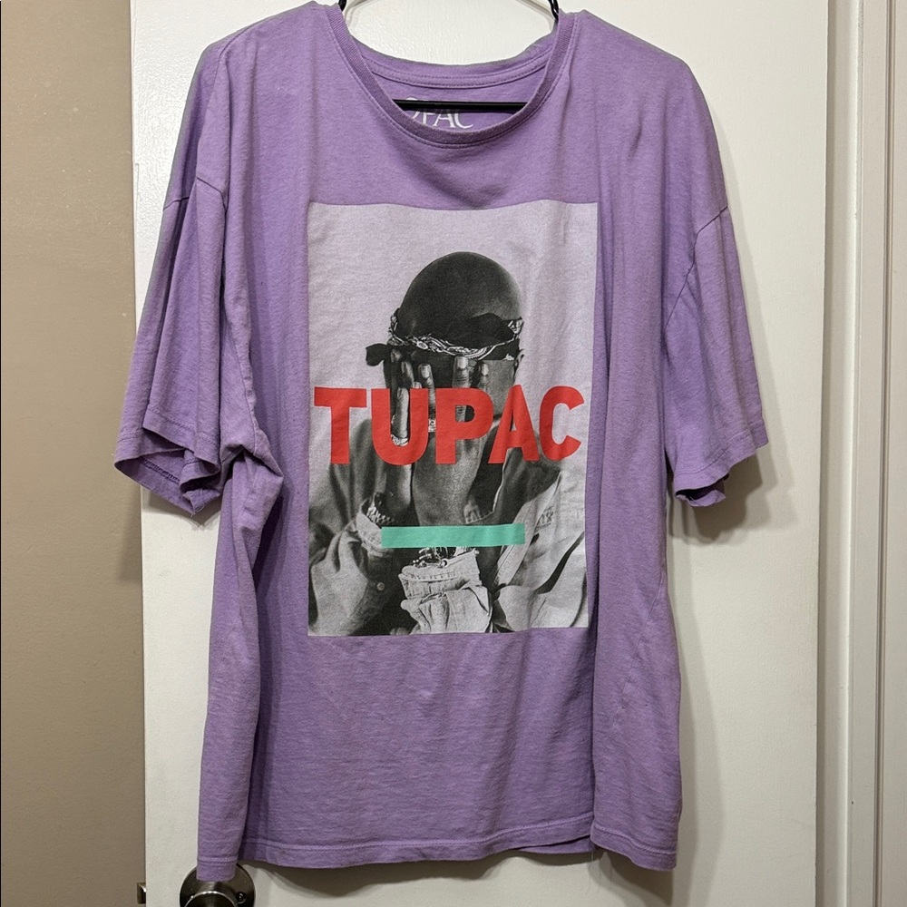 Tupac Purple Graphic T-Shirt